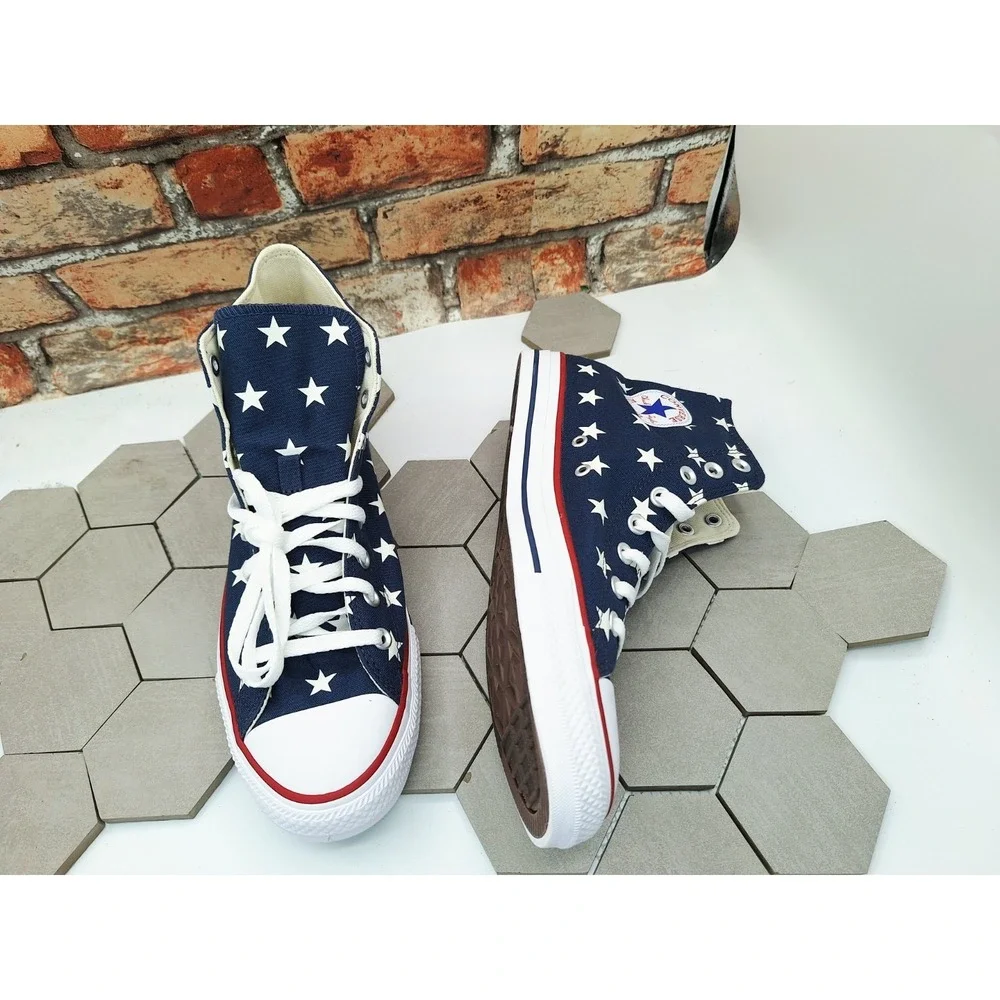 Converse Chuck Taylor All Star Hi Navy Stars Men's 10 USA Red White Blue A15503F